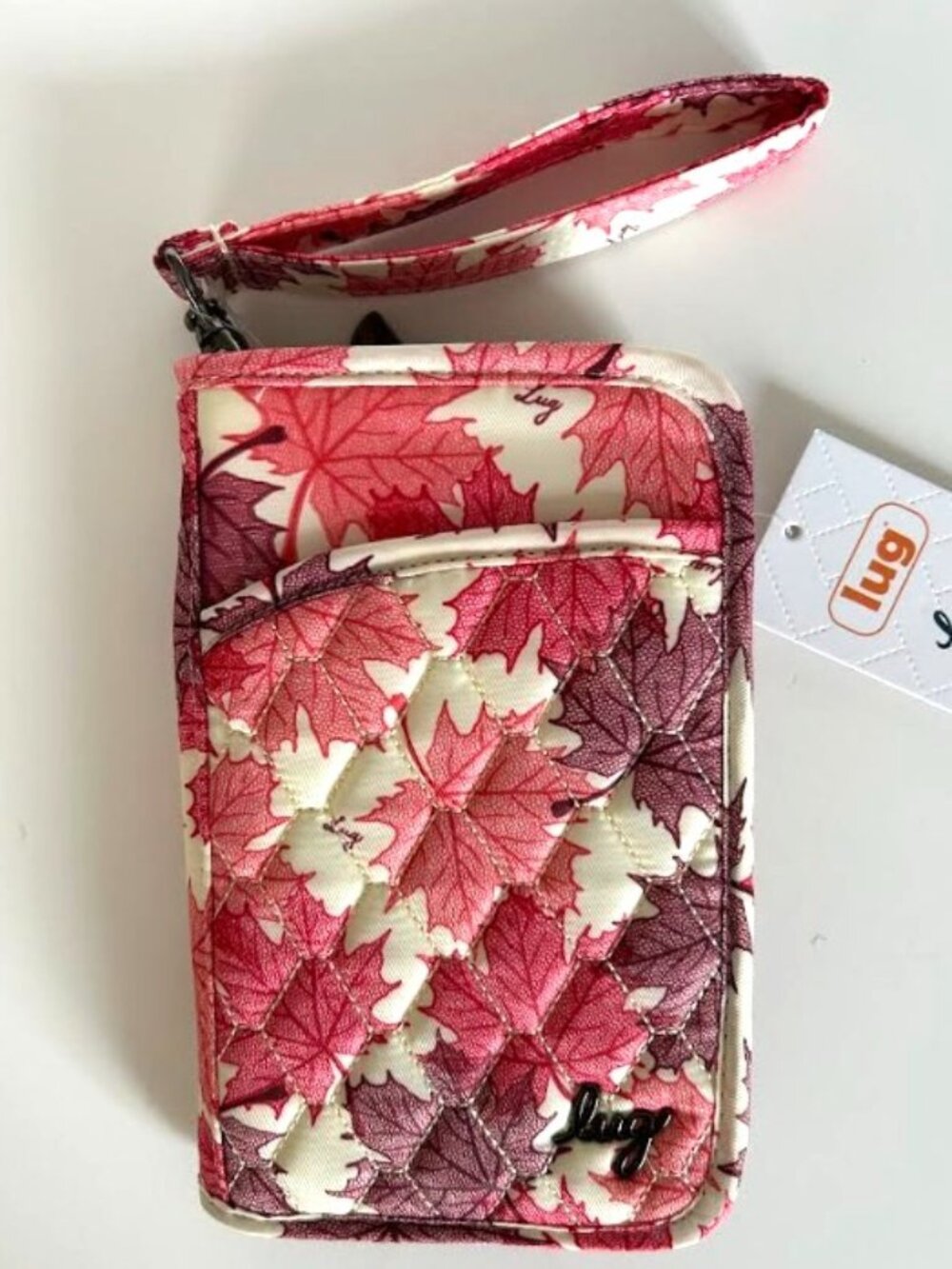 Lug Tandem Zip SE RFID Wallet Maples Cream Autumn Leaves Print